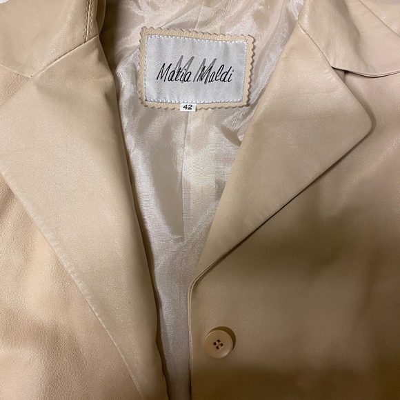 real leather jacket cream color - Picture 2 of 2